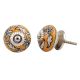 Mustard Floral Ceramic Knob