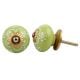 Lime Floral Ceramic Knob
