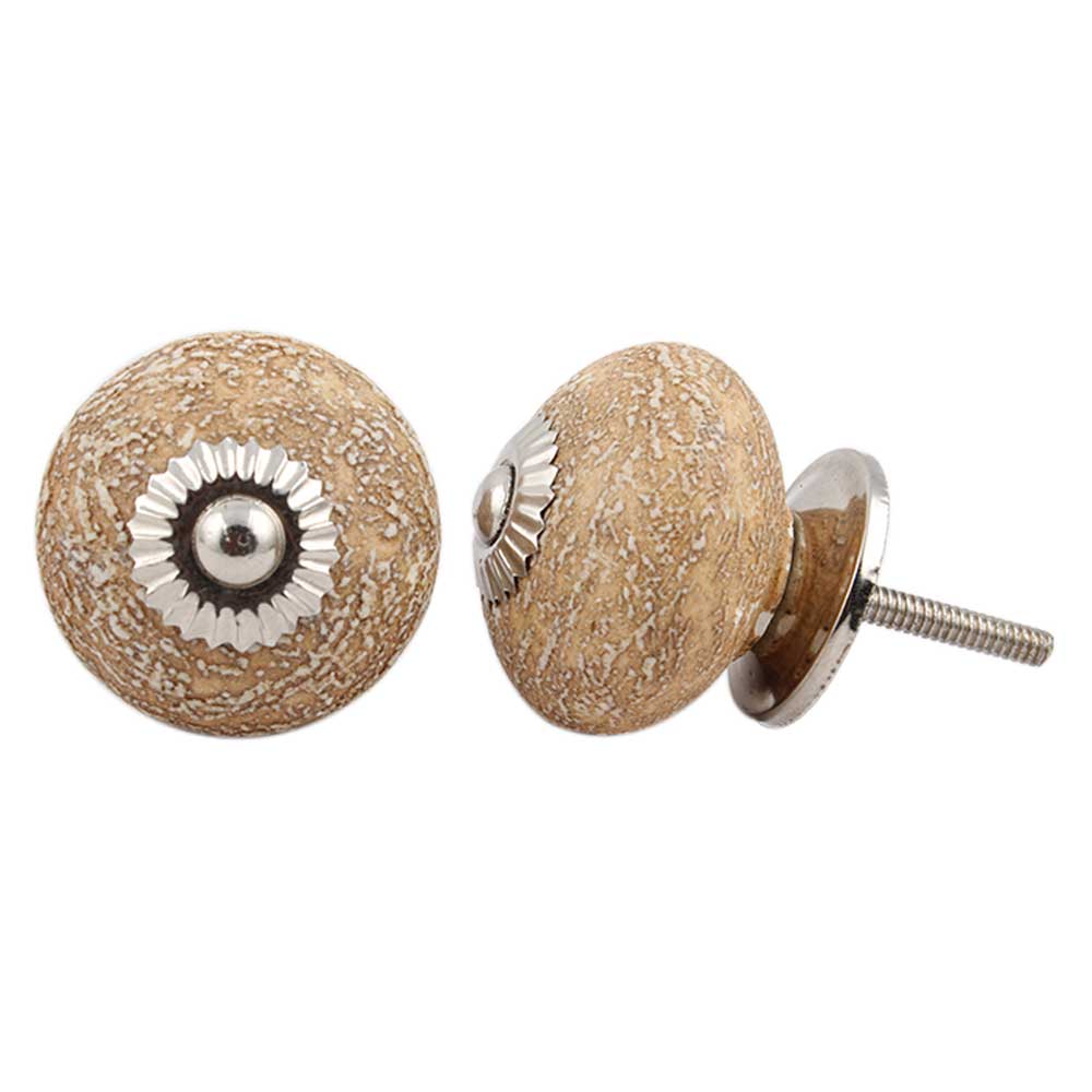 Mustard Round Ceramic Knob