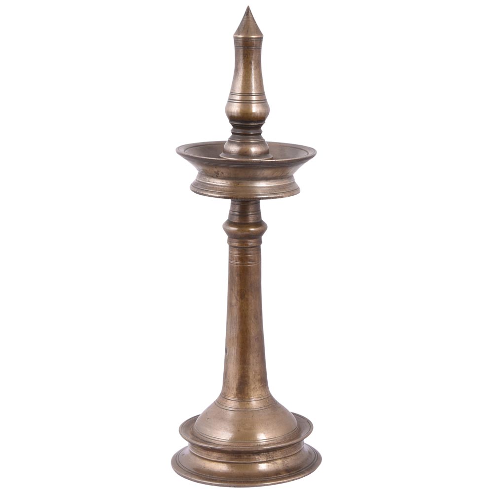 Bronze Oil Lamp-73 (Ht -16 Inches)