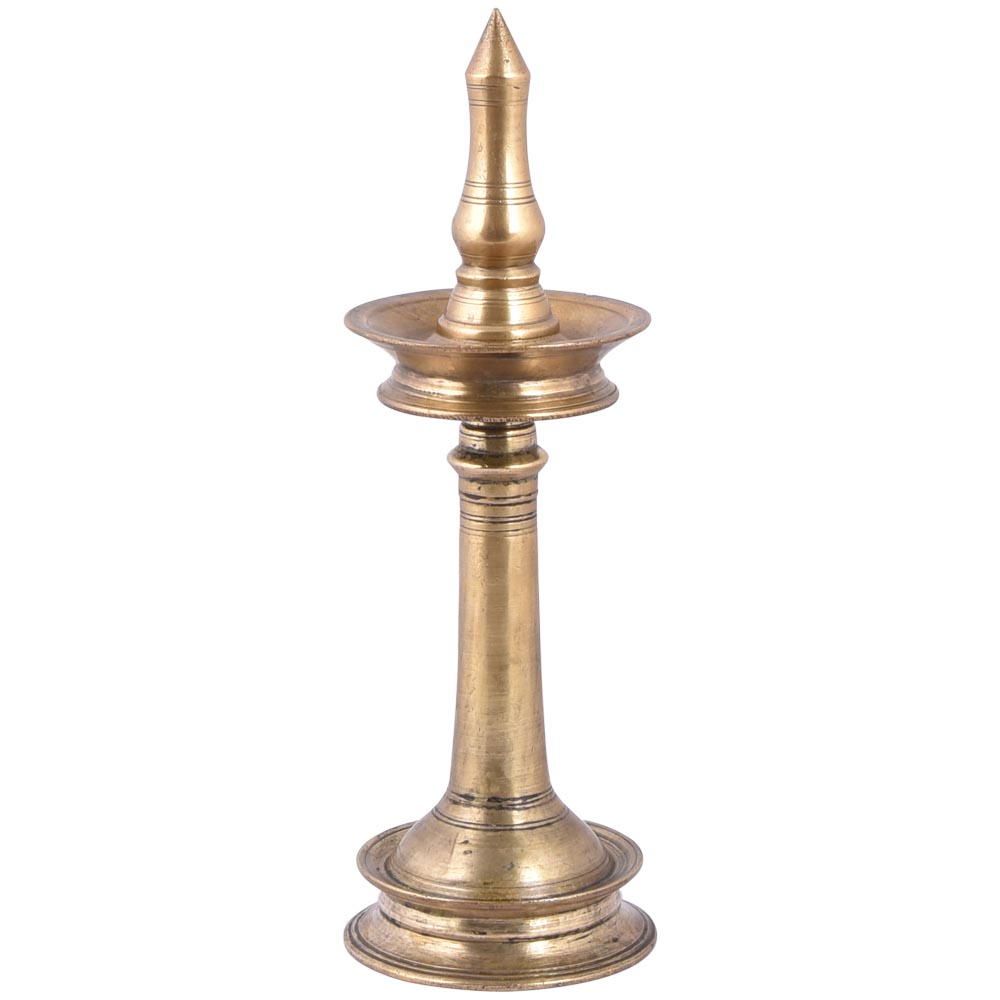 Bronze Oil Lamp-76 (Ht -14.5 Inches)