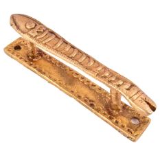 Paire De Poignées De Porte En Laiton, Forme Poisson, Noir Antique, 29.21 Cm, Neuves