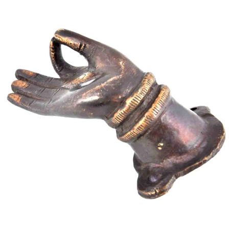 Hand Shaped  Door Handle In Solid Bronze