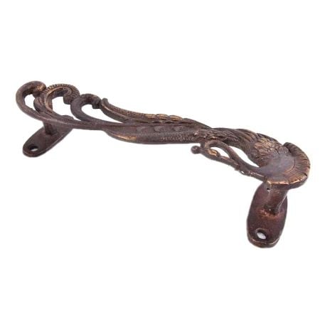 Floral Cut Decorative Door Handle Brass Home Decor