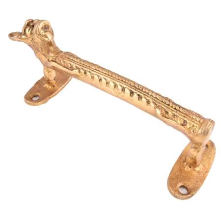 Wild Cat Figurine In Gold Door Handle