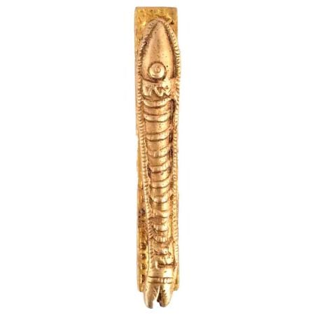 Brass Fish Door Handle In Golden Polish