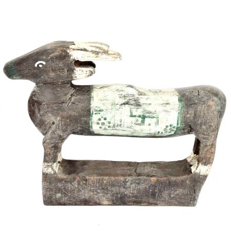 Woody Black and Grey Coloured Cow with Swastika
