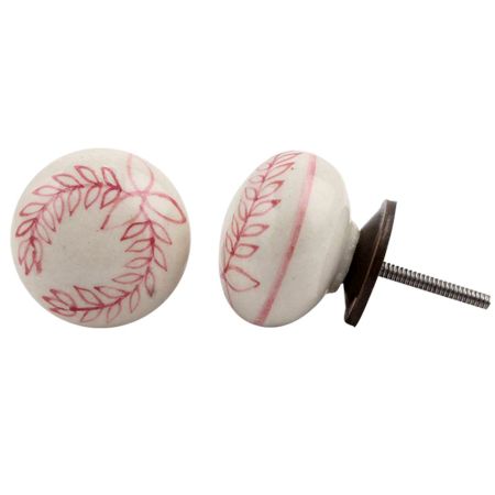 Olive Branch Ceramic Knob (1)
