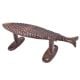 Inlay Carved Fish Shaped Brass Door Handle