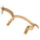 Brass Horse Figurine Door Handle In Gold Polish