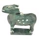 Sage Green Rural Standing Wooden Cow