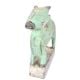 Sea Green Roughly Painted Wooden Cow