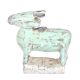 Very Old Tribal Greenish Blue Wooden Cow