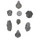 Set of 8 Piece New Mix Wooden Printing Block