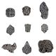 Set of 9 Piece New Mix Wooden Printing Block