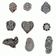 Set of 9 Piece New Mix Wooden Printing Block