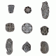 Set of 9 Piece New Mix Wooden Printing Block