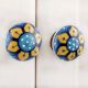 Blue Yellow Sun Flower Knob