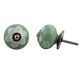 Sage Green White Floral Knob