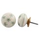 White Green Snow Flakes Knob