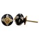 Black Etched Ceramic Knob 40