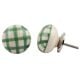 Green Checked Flat Knob