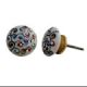 Mixed Etched Floral Knob