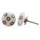 Grey Embossing Flower Knob
