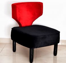 Designer Bedroom/Living Room Chair- White and Red