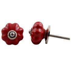 Red Medium Melon Knob