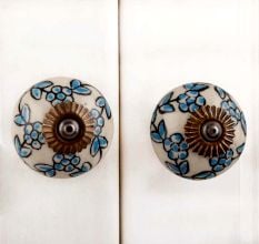 Slate Blue Tiny Dresser Knob