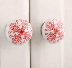 Red Leaf Flat Knob
