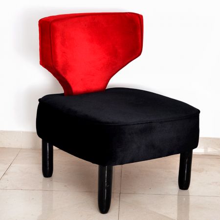 Designer Bedroom/Living Room Chair- White and Red