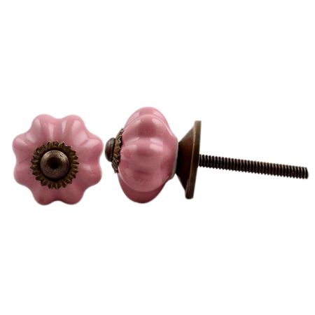Pink Ceramic Knob Small
