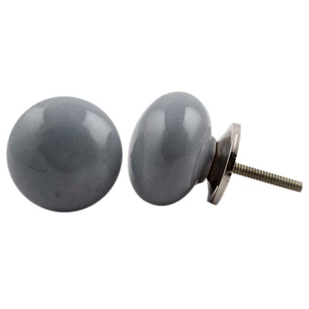 Grey Flat Knob
