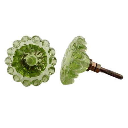 Green Flower Knob