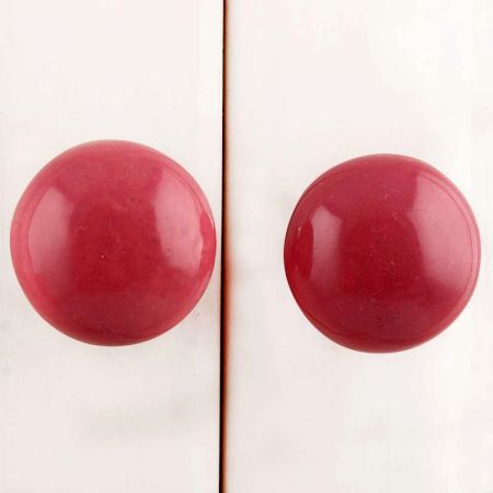 Dark Pink Flat Knob