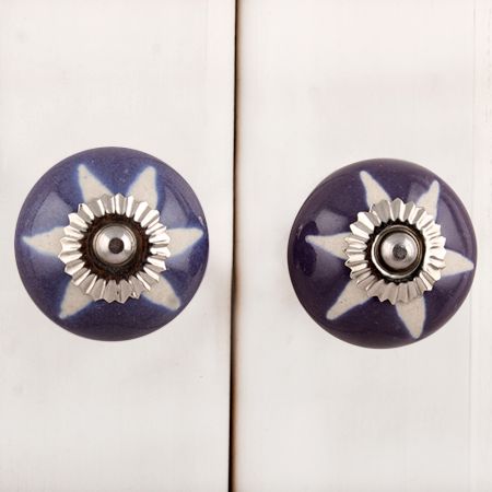 Purple Etched Ceramic Knob 44