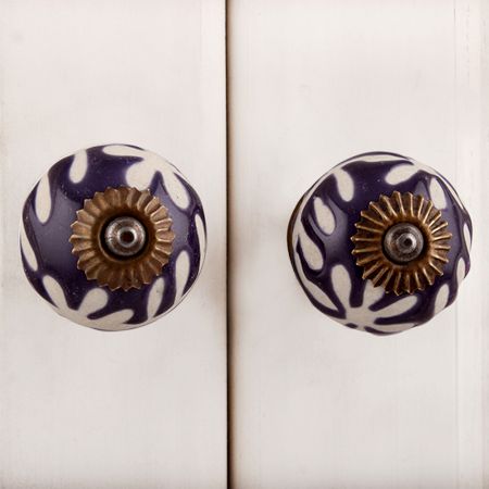 Purple Etched Ceramic Knob 45