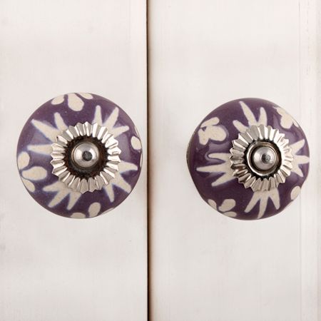 Purple Etched Ceramic Knob 46
