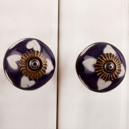 Purple Etched Ceramic Knob 47