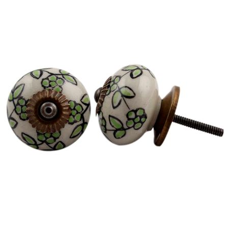 Pea Green Tiny Dresser Knob