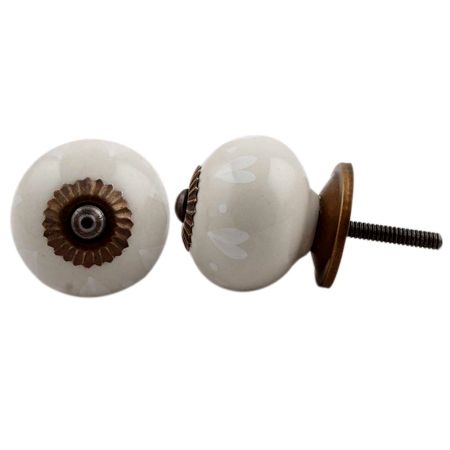 Cream Heart Knob (1)