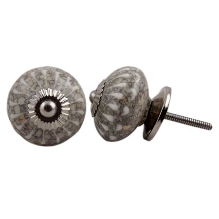 White Crackle Wheel Ceramic Dresser Knob Online