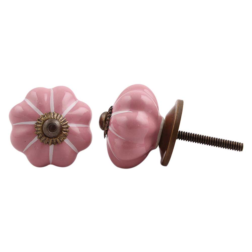 Pink White Medium Knob