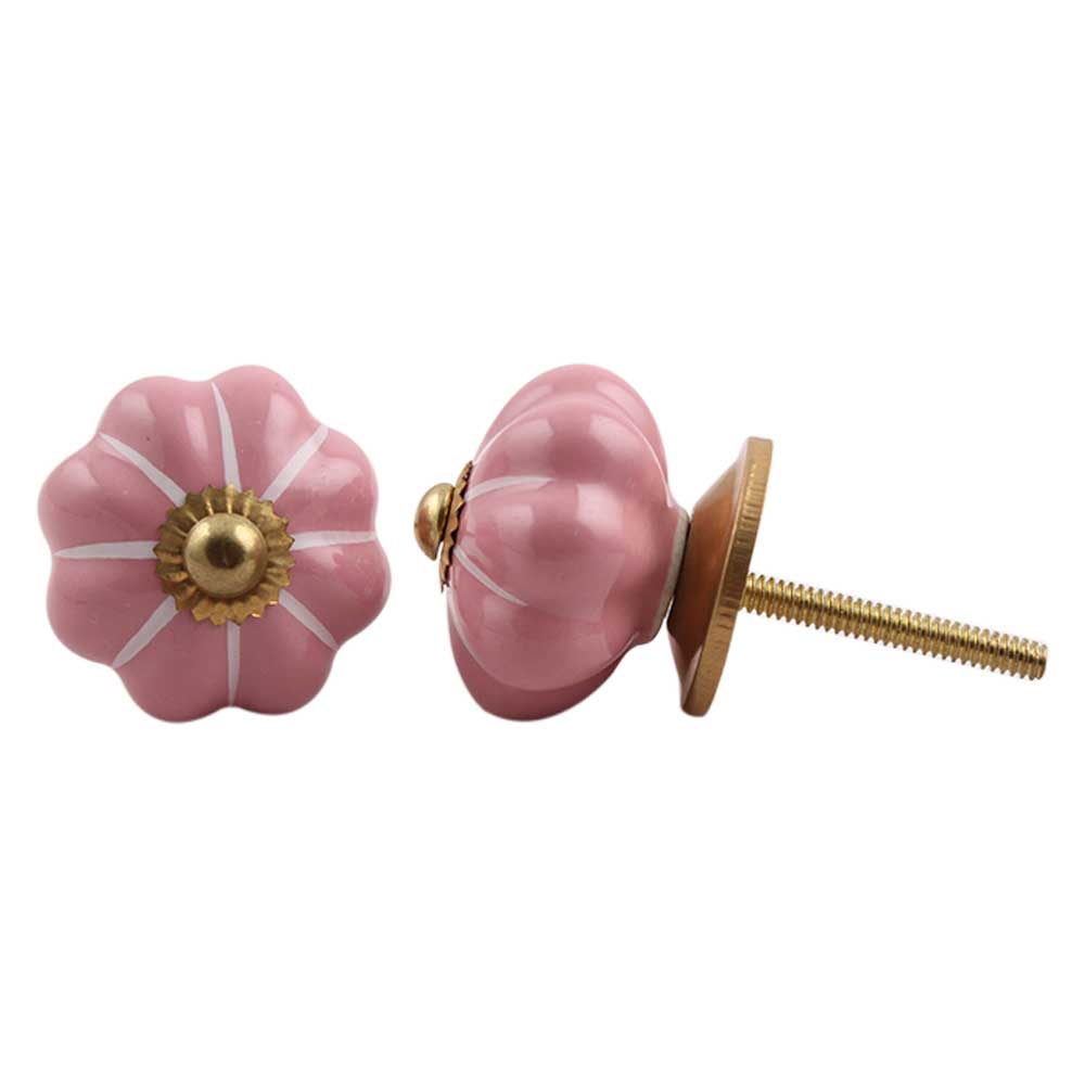 Pink White Medium Knob
