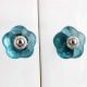 Peacock Blue Melon Knobs