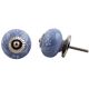 Slate Blue Floral Knob