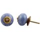 Slate Blue Floral Knob