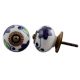Purple Green Floral Dresser Knob